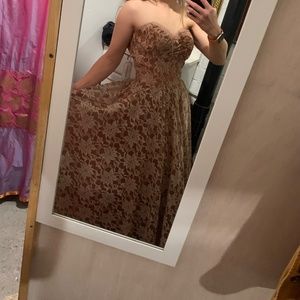 Vintage Blush/Champagne Formal Gown